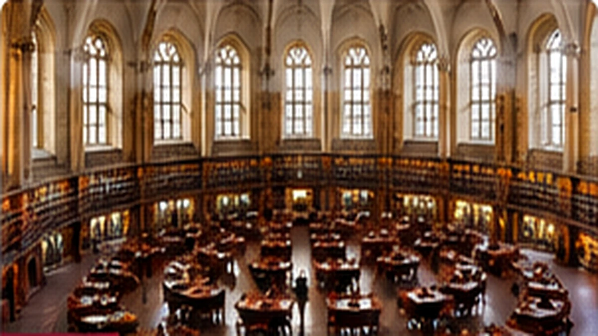 Oxford Bodleian Library tarihi okuma salonu